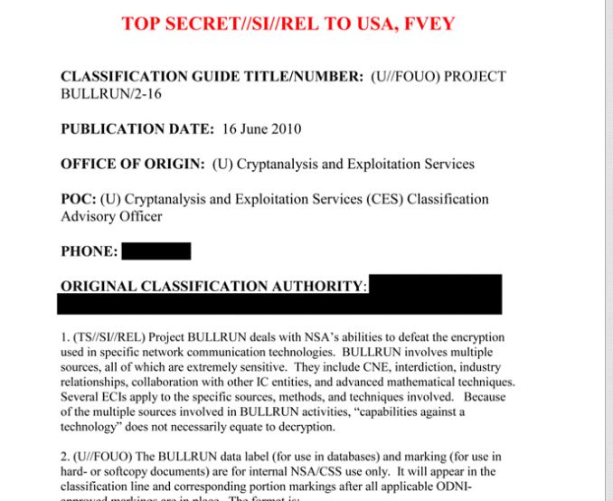 NSA Bullrun Doc
