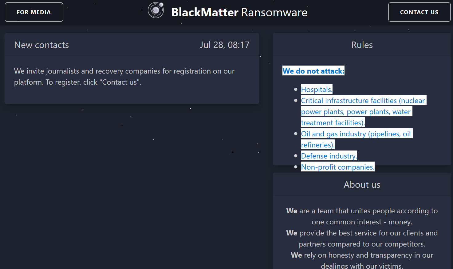 BlackMatter ransomware also targets VMware ESXi servers