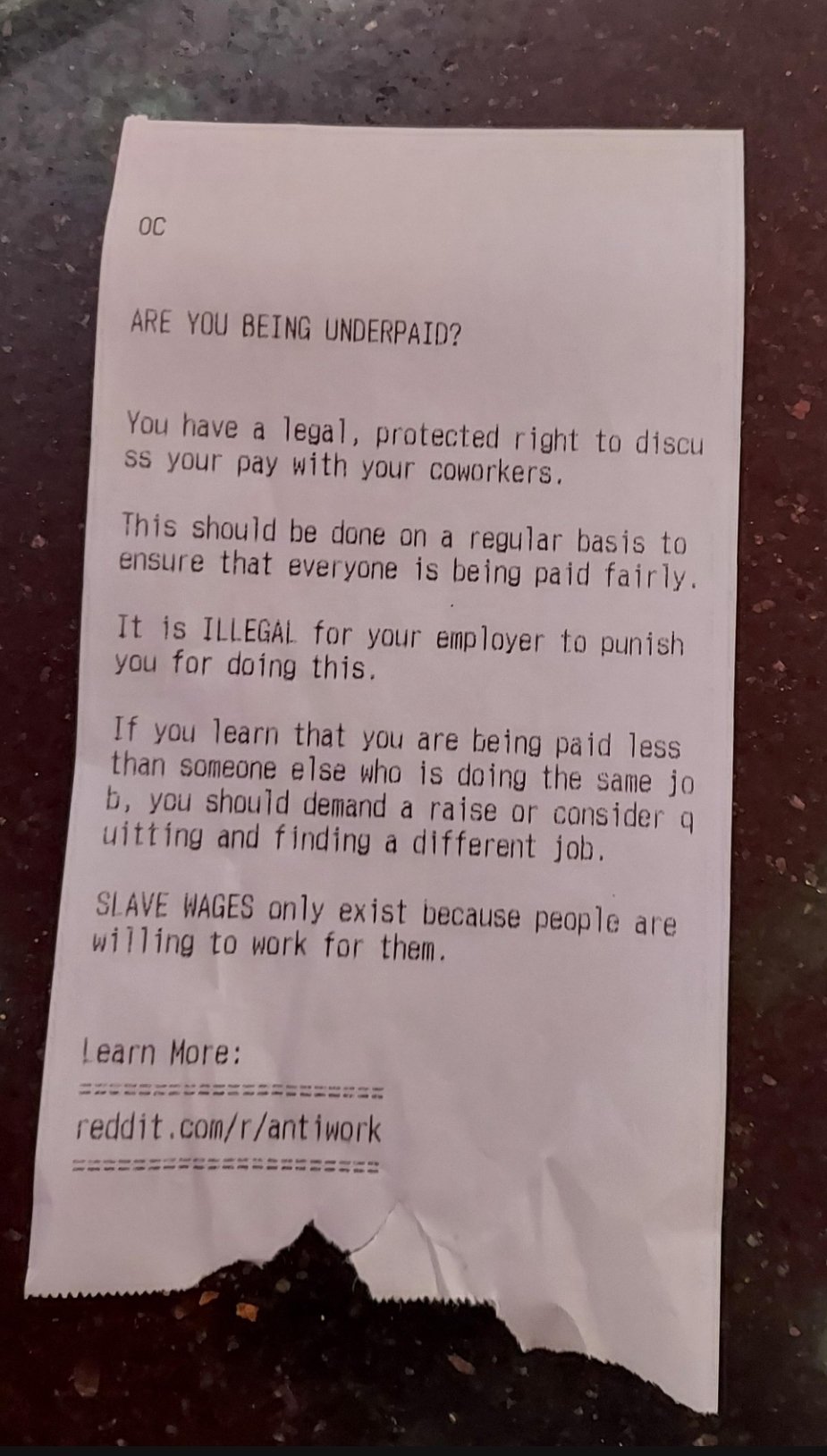 Hackers are sending receipts with anti-work messages to businesses’ printers