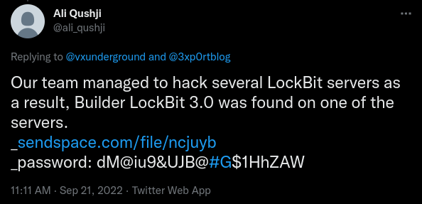 A disgruntled developer is the alleged source of the leak of the Lockbit 3.0 builder