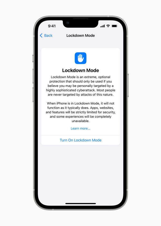 Apple Lockdown Mode will protect users against highly targeted cyberattacks